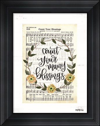 Framed Count Your Many Blessings Print