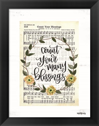 Framed Count Your Many Blessings Print