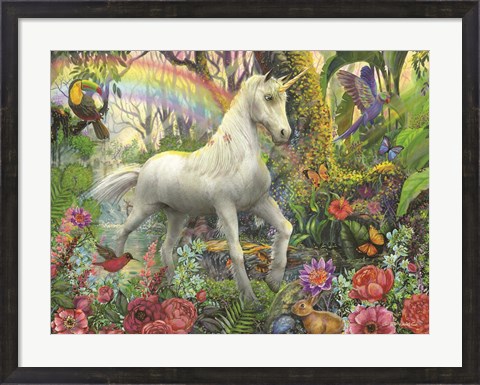 Framed Rainbow Unicorn Print