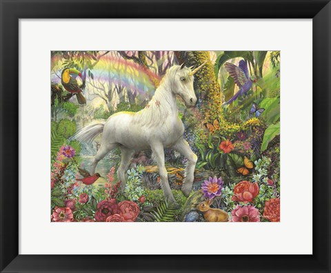 Framed Rainbow Unicorn Print