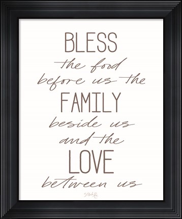 Framed Dinner Blessing Print