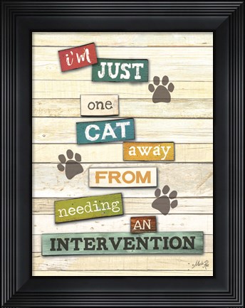 Framed Cat Intervention Print
