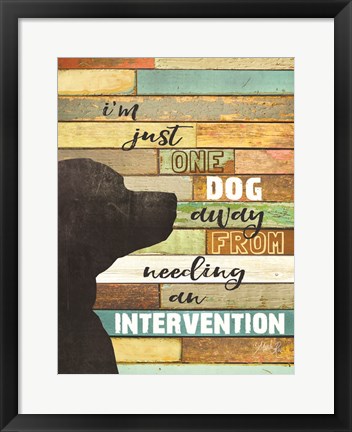Framed Dog Intervention Print