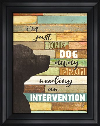 Framed Dog Intervention Print