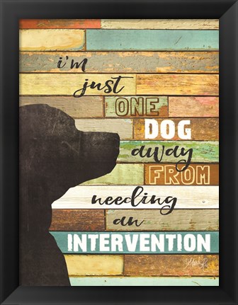 Framed Dog Intervention Print