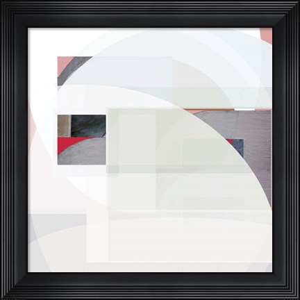 Framed Stripes and Circles I Print