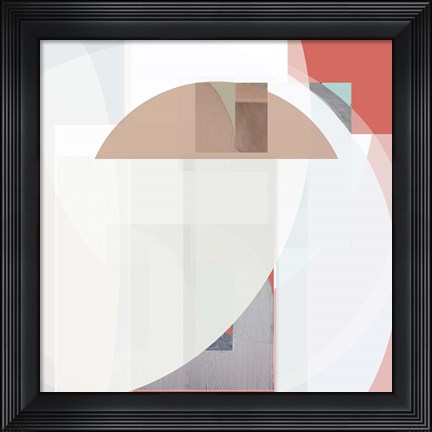 Framed Stripes and Circles II Print