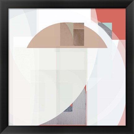 Framed Stripes and Circles II Print