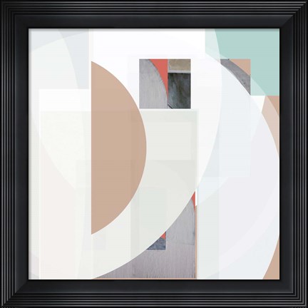 Framed Stripes and Circles III Print