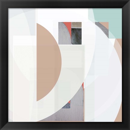 Framed Stripes and Circles III Print