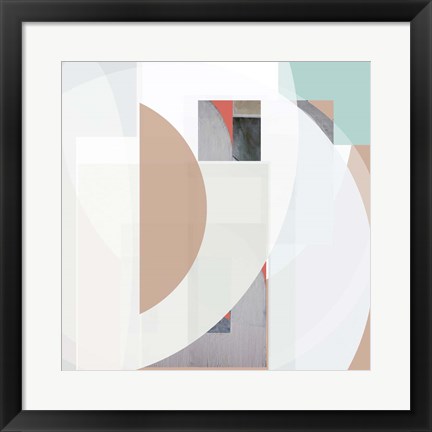 Framed Stripes and Circles III Print