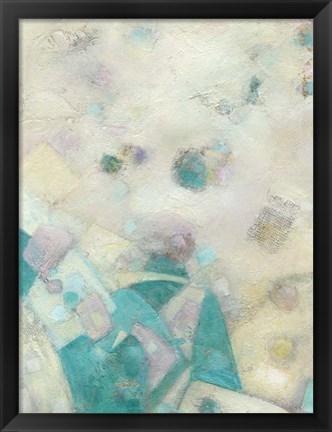 Framed Turquoise Celebration I Print