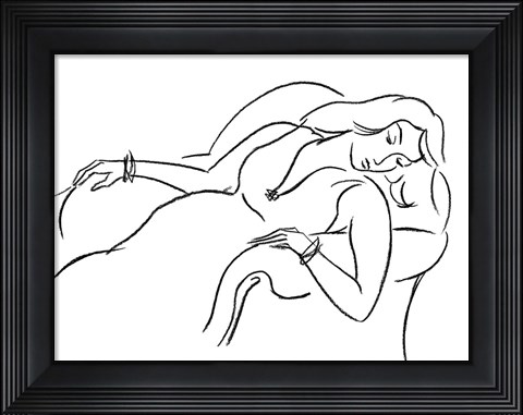 Framed Elegant Portrait III Print