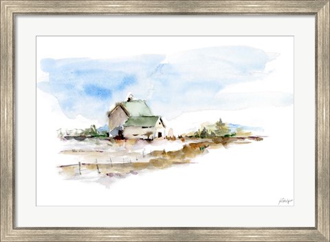 Framed Prairie Farmhouse I Print