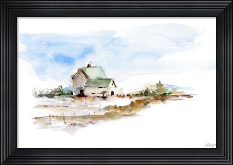 Framed Prairie Farmhouse I Print