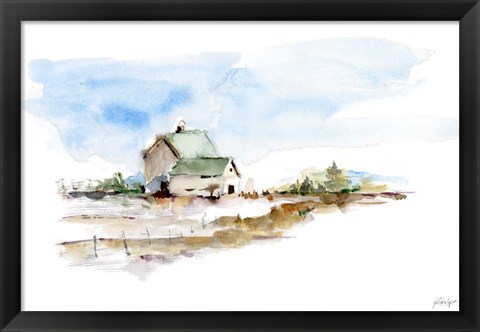 Framed Prairie Farmhouse I Print