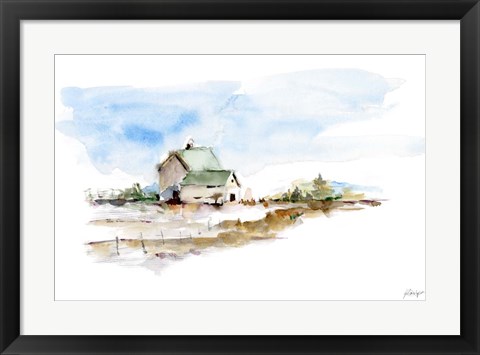 Framed Prairie Farmhouse I Print