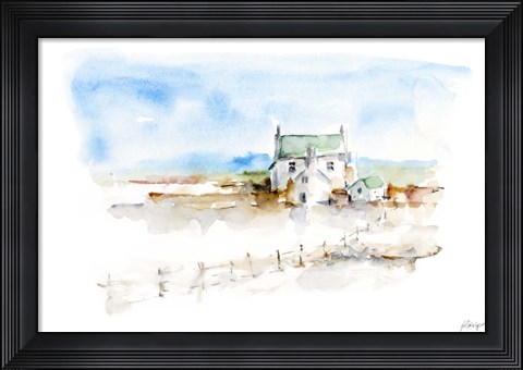 Framed Prairie Farmhouse II Print