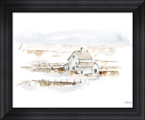Framed Neutral Farmhouse II Print
