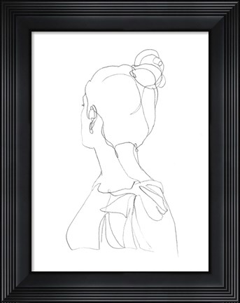Framed Feminine Contour I Print