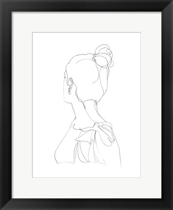 Framed Feminine Contour I Print