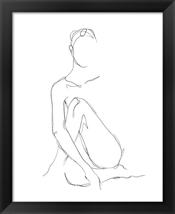 Framed Nude Contour Sketch II Print