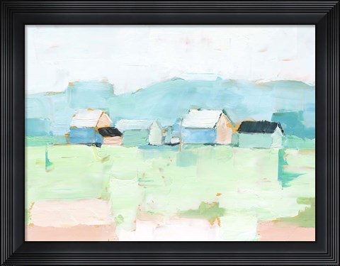 Framed Rural Pastel I Print