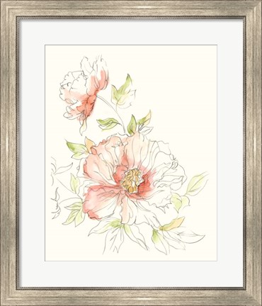 Framed Watercolor Floral Variety I Print