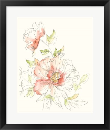 Framed Watercolor Floral Variety I Print
