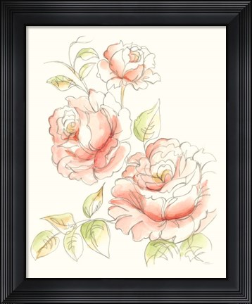 Framed Watercolor Floral Variety IV Print