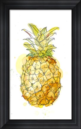 Framed Pineapple Splash II Print