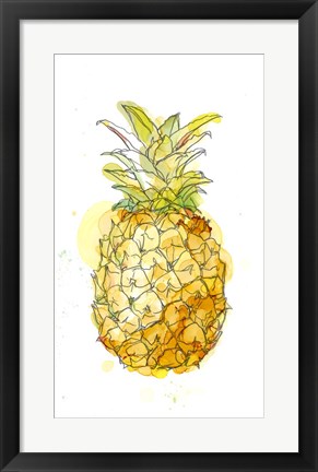 Framed Pineapple Splash II Print