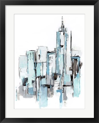 Framed Blue City I Print