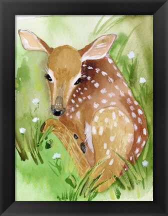 Framed Baby Spring Animals I Print