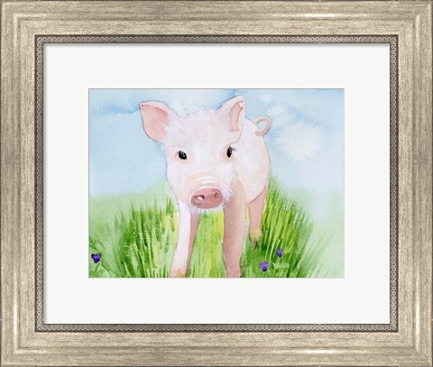 Framed Baby Spring Animals V Print