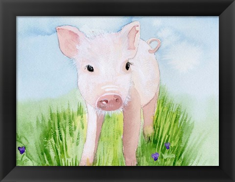 Framed Baby Spring Animals V Print