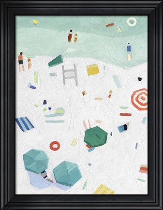 Framed Beach Vista I Print