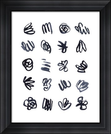Framed Syllabary I Print
