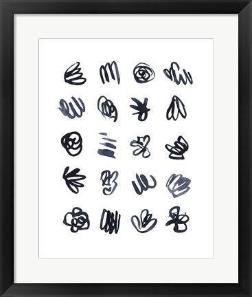 Framed Syllabary I Print