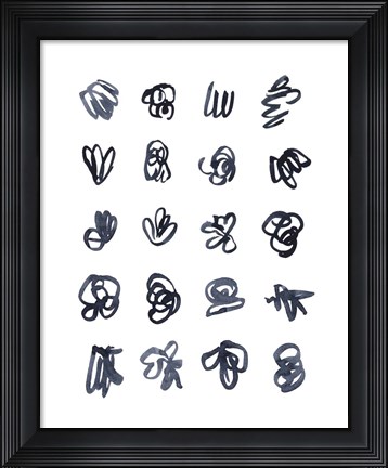 Framed Syllabary II Print