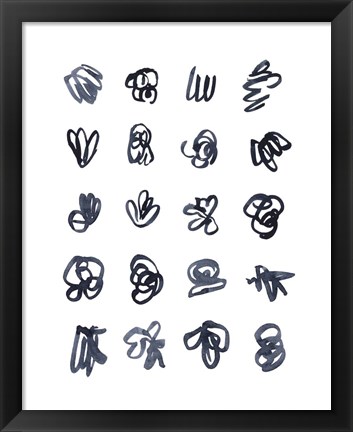 Framed Syllabary II Print