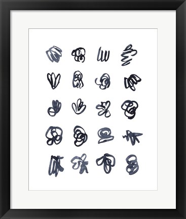 Framed Syllabary II Print