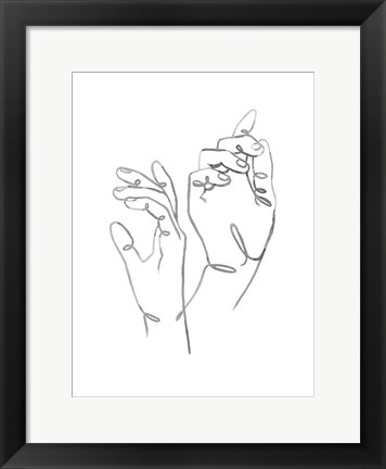 Framed Hand Gestures I Print