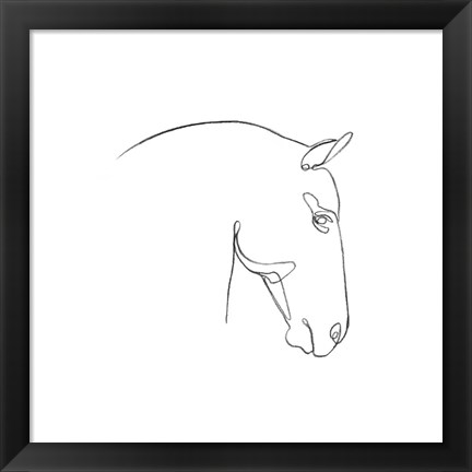 Framed Equine Pencil Contour IV Print