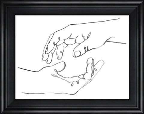 Framed Gestures in Hand I Print