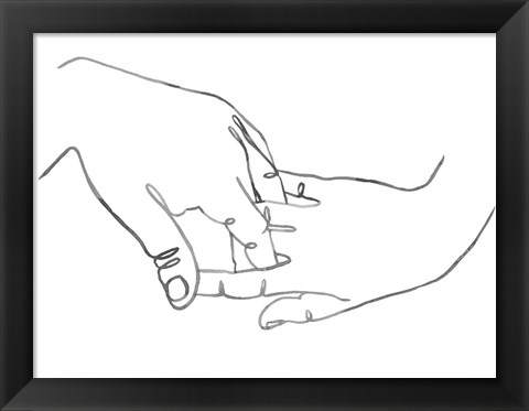 Framed Gestures in Hand II Print