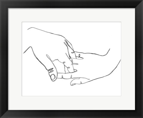 Framed Gestures in Hand II Print