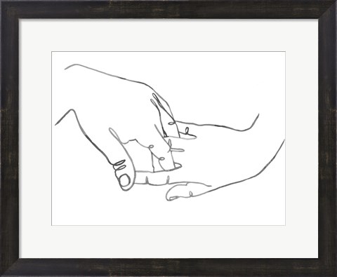 Framed Gestures in Hand II Print