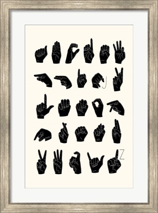 Framed Sign Language I Print