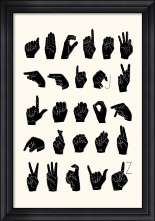 Framed Sign Language I Print